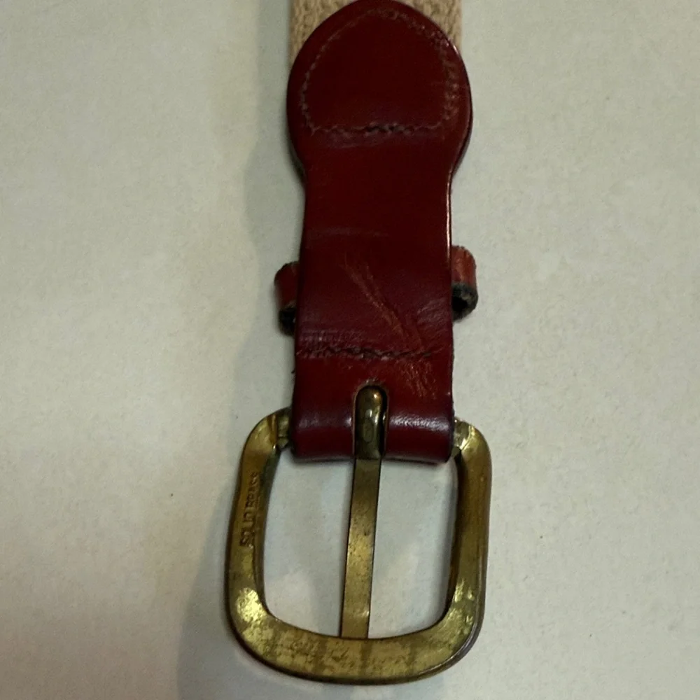 Boy’s Leather and Canvas Navy Blue Swordfish Belt 37”
